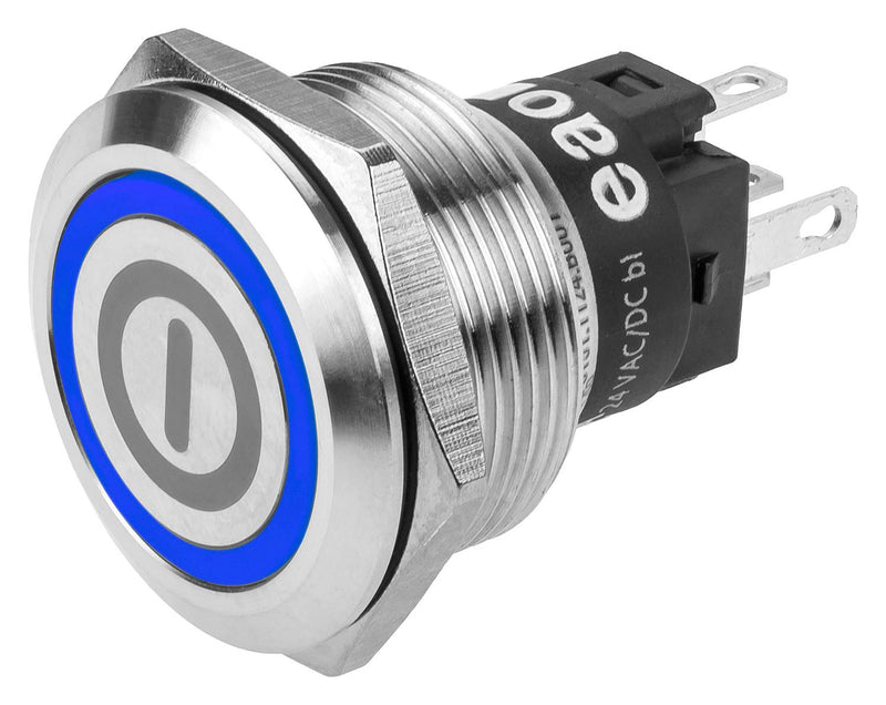 EAO 82-6151.1123.B001 Vandal Resistant Switch Engraved On / Off Series 82 22 mm Spdt Momentary Round Flush