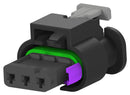 TE Connectivity 1-1718644-5 Automotive Connector Housing Black Mcon 1.2mm Receptacle 3 Ways