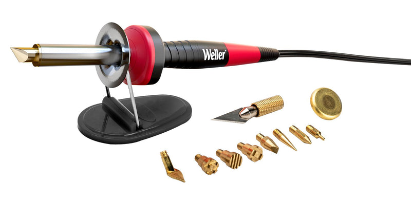 Weller WLIWBK2523C Woodburning Iron Kit EU 430 Deg C 230 V 380 g Multiple Tip Size Hobby 25 W 15PC