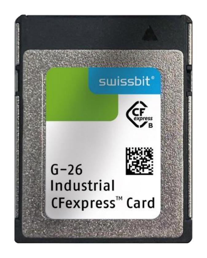 Swissbit SFCE080GW1EB4TO-I-6F-11P-STD SFCE080GW1EB4TO-I-6F-11P-STD Flash Memory Card Type B 3D Pslc Cfexpress 80 GB G-26 Series New