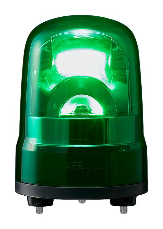 Patlite (U.S.A.) SKH-M1T-G Beacon FLASH/ROTATE GRN 100MM 24VDC