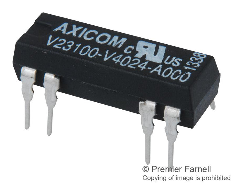 Axicom - TE Connectivity V23100V4015A 10 Reed Relay SPST-NO 15 VDC V23100 -V4 Series Through Hole 2 Kohm