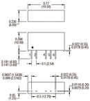 Murata Power Solutions NMA0512SC NMA0512SC Isolated Through Hole DC/DC Converter ITE 1:1 1 W 2 Output 12 V 42 mA