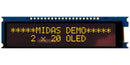 Midas MDOB22005B1V-EYM Alphanumeric Oled 20 x 2 Yellow on Black 3.3V Multi English Cyrillic Euro Japanese