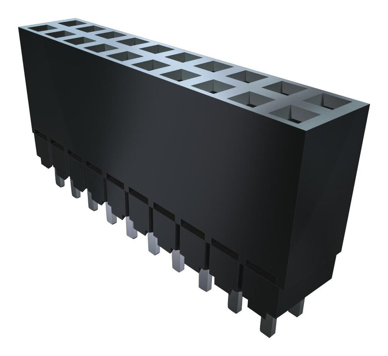 Samtec ESW-105-44-G-D ESW-105-44-G-D PCB Receptacle Elevated Strip Board-to-Board 2.54 mm 2 Rows 10 Contacts Through Hole Mount