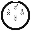 Amphenol LTD D38999/26FC4SA-LC D38999/26FC4SA-LC Circular Connector MIL-DTL-38999 Series III Straight Plug 4 Contacts