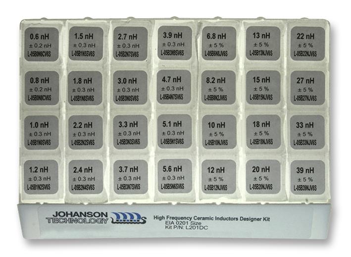 JOHANSON TECHNOLOGY L603W Inductor Kit, RF, Wirewound, 0603, 10 Piece