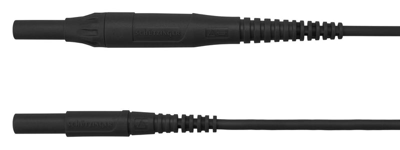 Schutzinger MSFK B441 / 1 200 SW Test Lead 4mm Banana Plug Shrouded kV 8 A Black 2 m