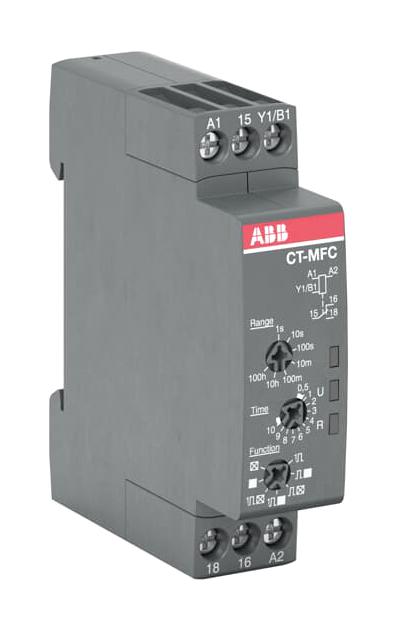 ABB 1SVR508020R0000 Analogue Timer CT-C Series Multifunction 0.05 s 100 h 7 Ranges 1 Changeover Relay