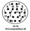 ITT Cannon KPT06A14-18SY KPT06A14-18SY Circular Connector KPT Straight Plug 18 Contacts Solder Socket Bayonet 14-18