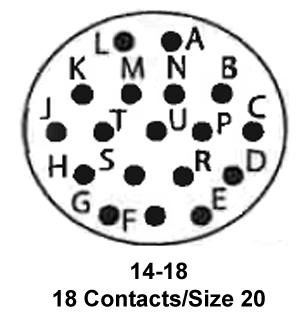 ITT Cannon KPT08E14-18S KPT08E14-18S Circular Connector KPT Right Angle Plug 18 Contacts Solder Socket Bayonet 14-18