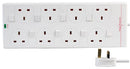 PRO Elec 2818NS(1N) 2M 2818NS(1N) 2M Surge Protector 8 Outlets UK 13 A 250 V 2 m