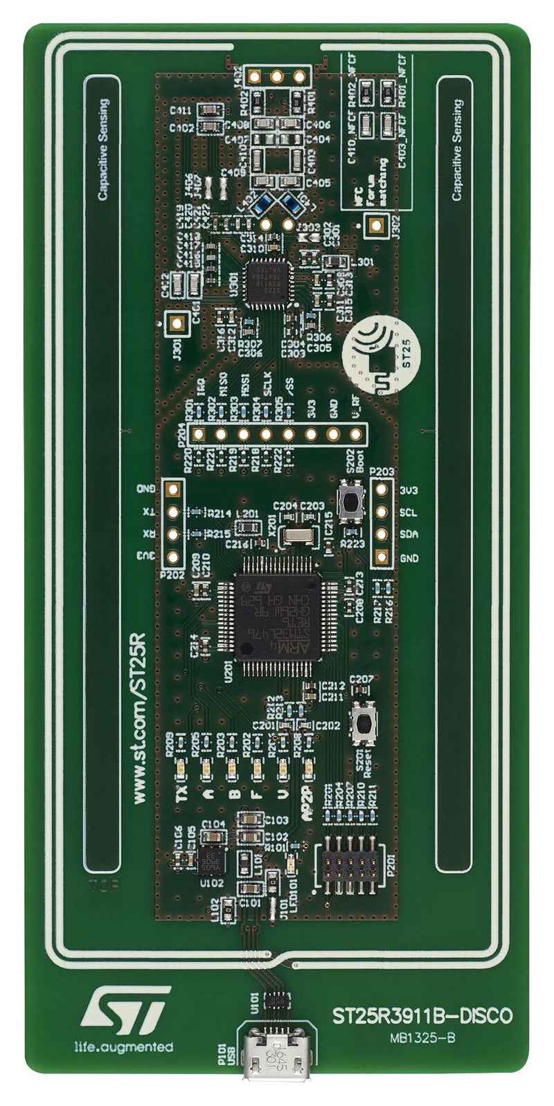 Stmicroelectronics ST25R3911B-DISCO Development Kit ST25R3911B STM32L MCU HF Reader / NFC Initiator Micro-USB