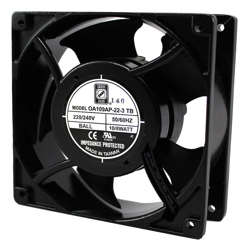 Orion Fans OA109AP-22-3TB AC Axial Fan 230V Square 120 mm 38.5 Ball Bearing 51 CFM