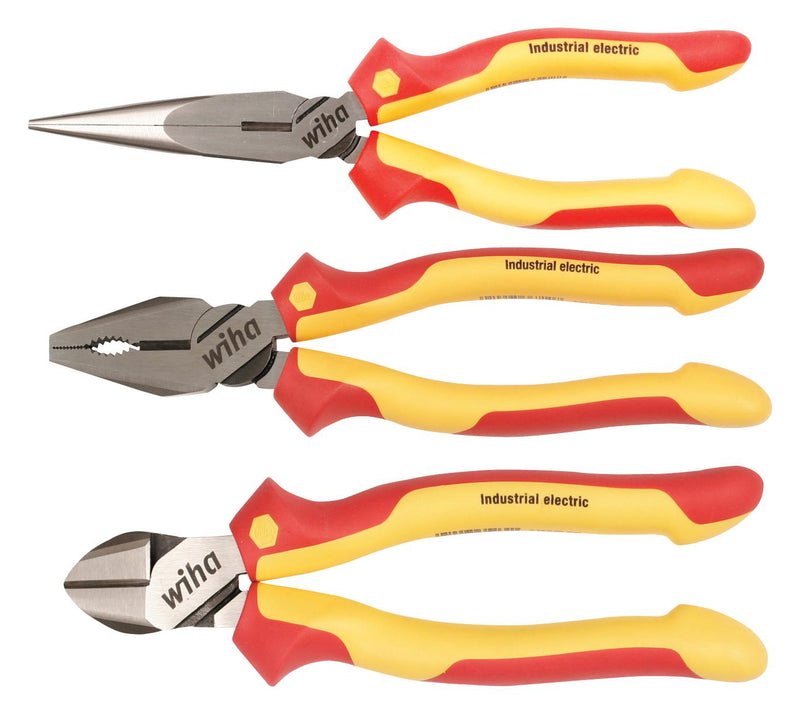 Wiha 38637 Plier SET Industrial Electric 3PC