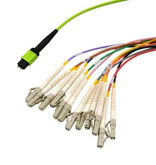 L-COM MPM12OM5-FLCZ-5 MPM12OM5-FLCZ-5 Fibre Cord MPO PLUG-LC MM 5M