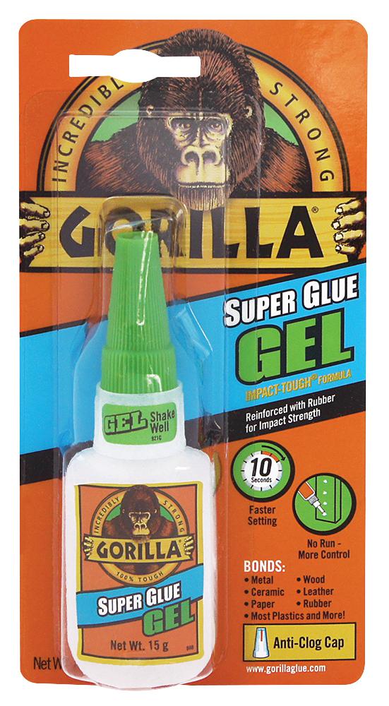 Gorilla 4044401 4044401 Super Glue Thixotropic Gel - Superglue 15 g Cyanoacrylate Humidity