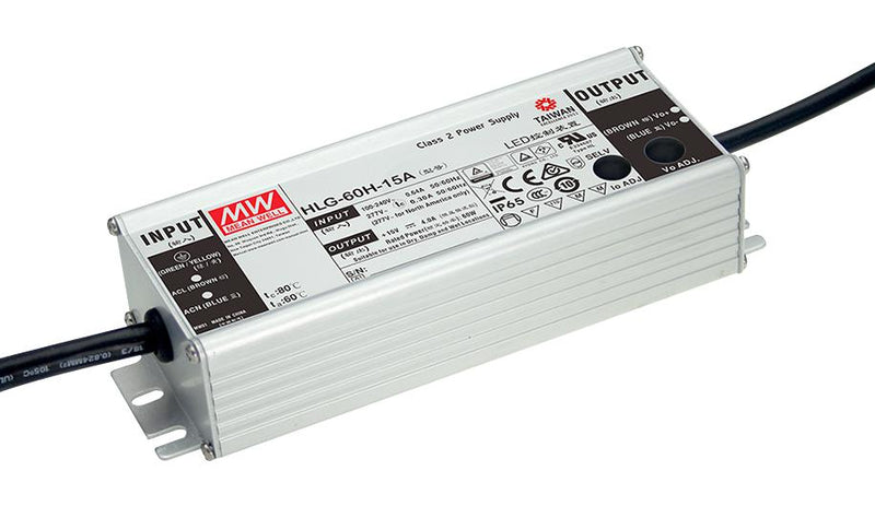 Mean Well HLG-60H-24A LED Driver 60 W 24 V 2.5 A Constant Current Voltage 90