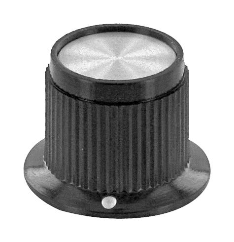 Alcoswitch - TE Connectivity PK50B1/4 Knob Round Shaft 6.35 mm Phenolic Straight Knurled Skirted With Indicator Dot 19