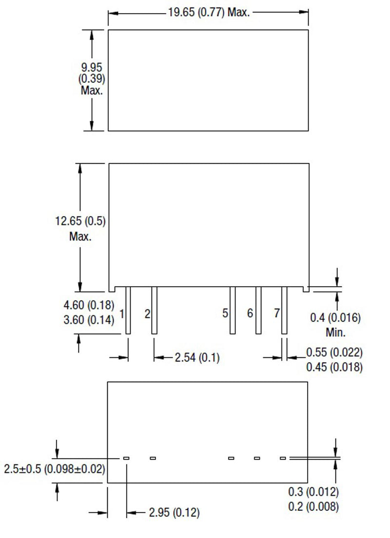 Murata Power Solutions MGJ2D052005SC MGJ2D052005SC Isolated Through Hole DC/DC Converter Gate Drive 1:1 2 W Output 20 V 80 mA