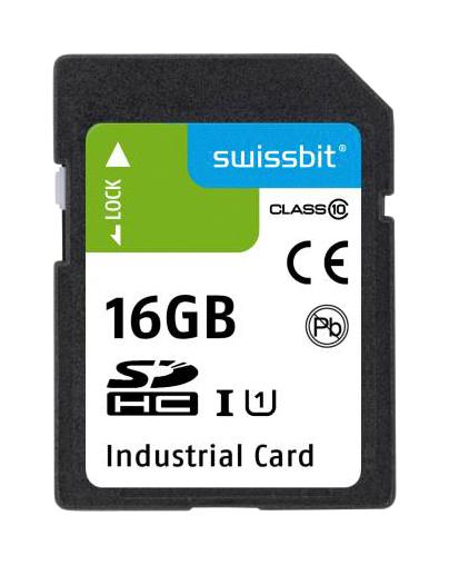 Swissbit SFSD016GL2AM1TO-E-5E-221-STD SFSD016GL2AM1TO-E-5E-221-STD Flash Memory Card 3D TLC Sdhc UHS-1 Class 10 16 GB S-50 Series