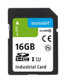 Swissbit SFSD016GL2AM1TO-E-ZK-22P-STD SFSD016GL2AM1TO-E-ZK-22P-STD Flash Memory Card 3D Pslc Sdhc UHS-1 Class 10 16 GB S-56 Series