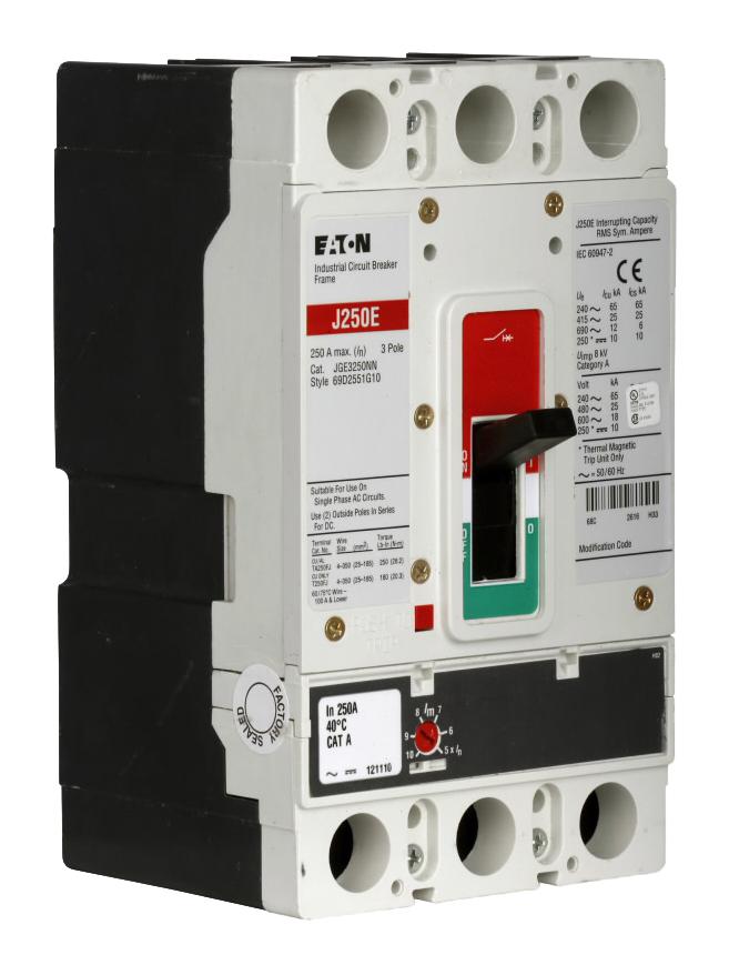 Eaton Cutler Hammer JGE325032G Circuit Breaker 3P 250A 600V