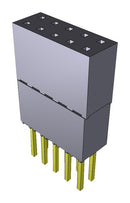 Samtec ESQ-105-34-G-D PCB Receptacle Elevated Strip Board-to-Board 2.54 mm 2 Rows 10 Contacts Through Hole Mount