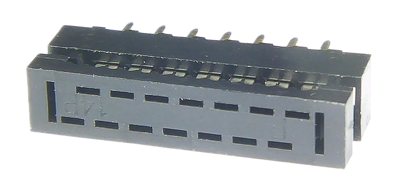 Multicomp PRO MP008726 IDC Connector Board In 2 mm Row 14 Contacts Cable Mount Through Hole