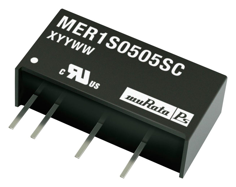 MURATA POWER SOLUTIONS MER1S1205SC Isolated Board Mount DC/DC Converter, 1 Output, 1 W, 5 V, 200 mA