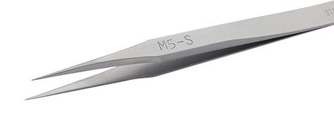 Erem M5S Tweezer Precision Straight Pointed Stainless Steel 3.25 &quot;