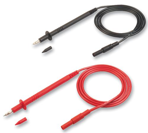 Hirschmann Test and Measurement 972337002 Lead Set Tip Probe 4mm Stackable Banana Plug Shrouded 1 kV Black Red m