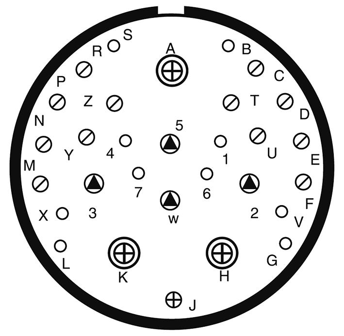 Amphenol LTD D38999/20FJ20SN-LC D38999/20FJ20SN-LC Circular Connector MIL-DTL-38999 Series III Wall Mount Receptacle 30 Contacts