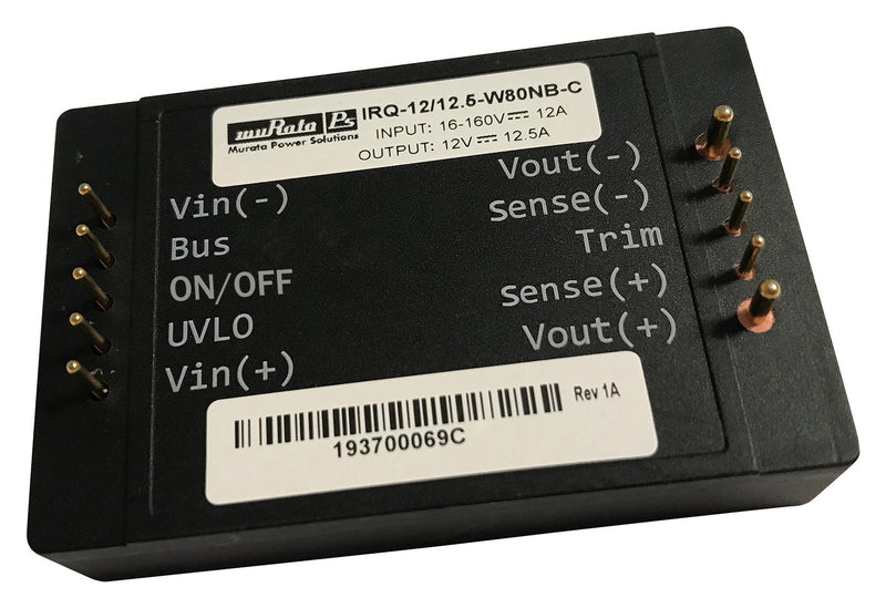 Murata Power Solutions IRQ-12/12.5-W80NB-C Isolated Through Hole DC/DC Converter Railway 10:1 150 W 1 Output 12 V 12.5 A