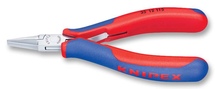 KNIPEX 35 12 115 115mm Length Flat Wide Jawed Electronic Plier