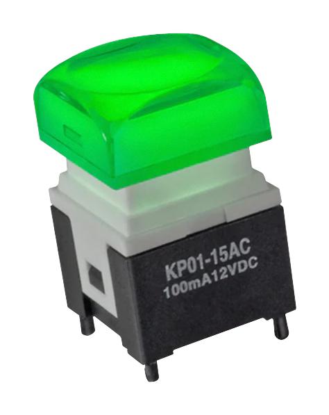 NKK Switches KP0115ANBKG03RGBP-3FJB KP0115ANBKG03RGBP-3FJB PB SW Spst 0.1A/12VDC/THT RED/GRN/BLU New