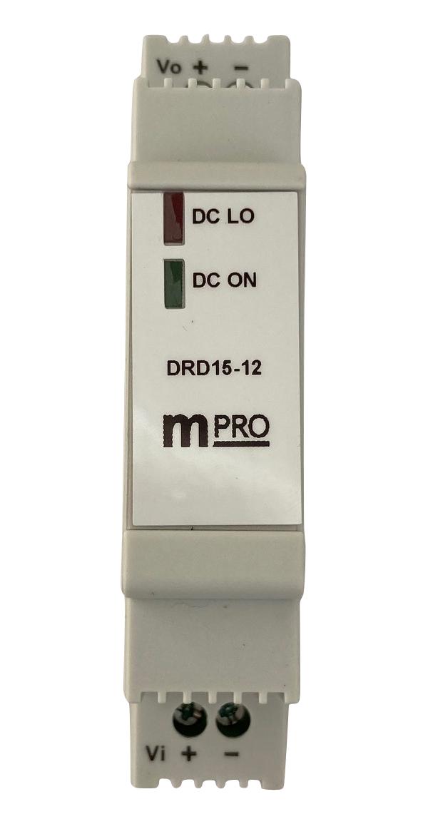 Multicomp PRO MP-DRD15-12 MP-DRD15-12 Isolated DIN Rail Mount DC/DC Converter ITE 4:1 15 W 1 Output 12 V 1.25 A