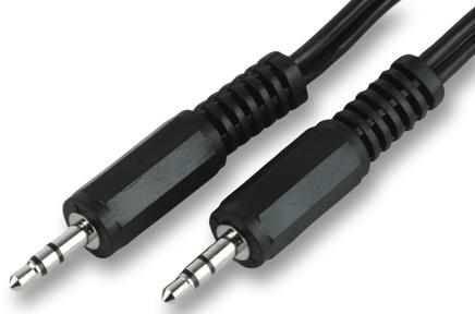 PRO Signal AV02019 Audio / Video Cable Assembly 2.5mm Stereo Jack Plug 9.8 ft 3 m Black