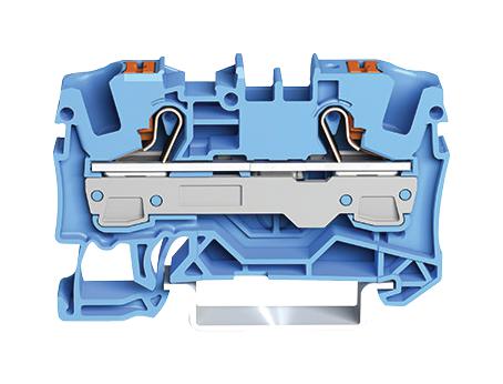 Wago 2206-1204 DIN Rail Mount Terminal Block 2 Ways 20 AWG 8 6 mm&sup2; Clamp 41 A