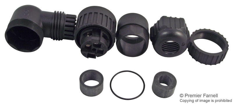 Hirschmann CA3WLD Circular Connector 3+PE CA Series Cable Mount Receptacle 4 Contacts Screw Socket Threaded