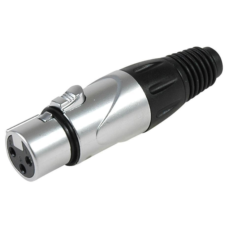 Stellar Labs 27-9852 XLR Female 3P Connector SILVER/BLACK 96Y0786