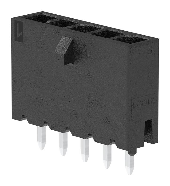 Molex 216571-1005 Pin Header Power Wire-to-Board 3 mm 1 Rows 5 Contacts Through Hole Straight