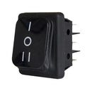 Multicomp PRO MP005728 Rocker Switch Centre Off IP65 Dpdt Non Illuminated Panel Mount Black