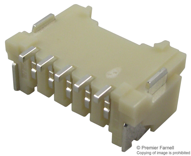 JST (JAPAN Solderless TERMINALS) SM05B-PASS-TB(LF)(SN) Pin Header Wire-to-Board 2 mm 1 Rows 5 Contacts Surface Mount PA