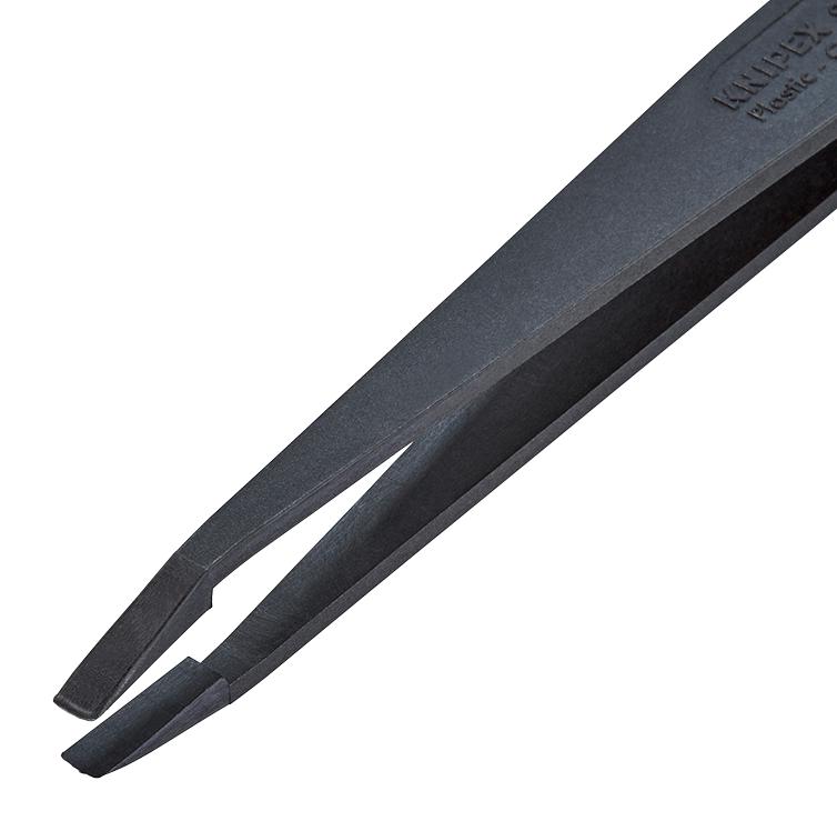 Knipex 92 09 04 ESD 92 ESD Tweezers Safe Straight Flat 115 mm Carbon Fibre Reinforced Plastic