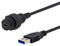 L-COM U3A00026-1M USB Cable Type A Plug to C Receptacle 1 m 3.3 ft 3.0 Black New