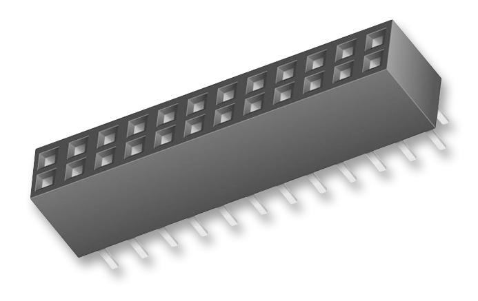 Samtec BCS-115-L-D-TE BCS-115-L-D-TE PCB Receptacle Board-to-Board 2.54 mm 2 Rows 30 Contacts Through Hole Mount Tiger Claw BCS