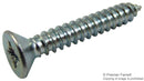 TR FASTENINGS N4 0.500 KRSTABB200 Screw, M2.9, 12.7 mm, Zinc, Carbon Steel, Flat / Countersunk Head Pozidriv