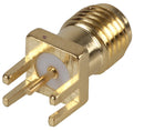 RF Solutions CON-SMA-EDGE-S / Coaxial Connector SMA Straight Jack Solder 50 ohm Beryllium Copper