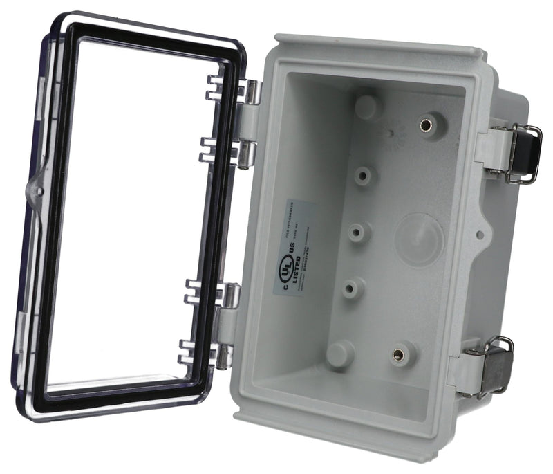 BUD Industries PTQ-11038-C PTQ-11038-C Enclosure Multipurpose PC GREY/CLEAR